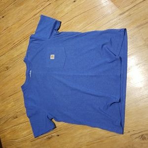 Carhartt blue short sleeve tshirt w/front pocket excellent condition sz L